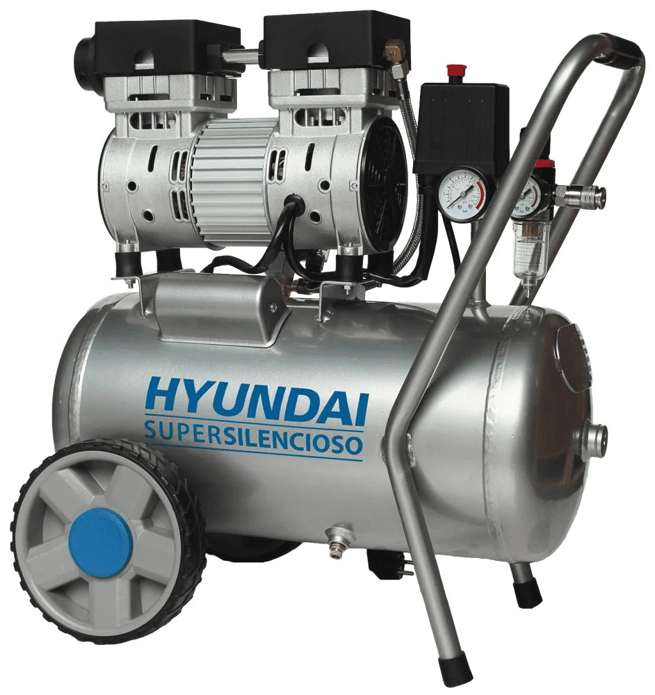 Compresor de aire silencioso Hyundai HYAC24-1S 1,0 HP 24 L