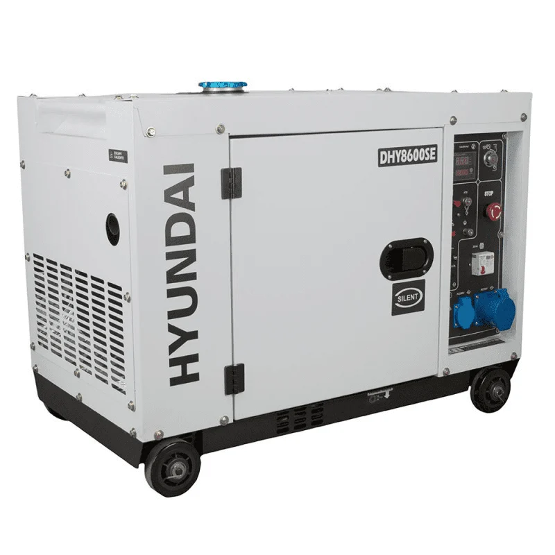 Generador eléctrico diésel Hyundai 6,3 kW insonorizado DHY8600SE