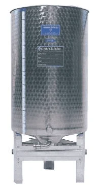 Depósito 500 lts. Inox con fondo abombado y pedest