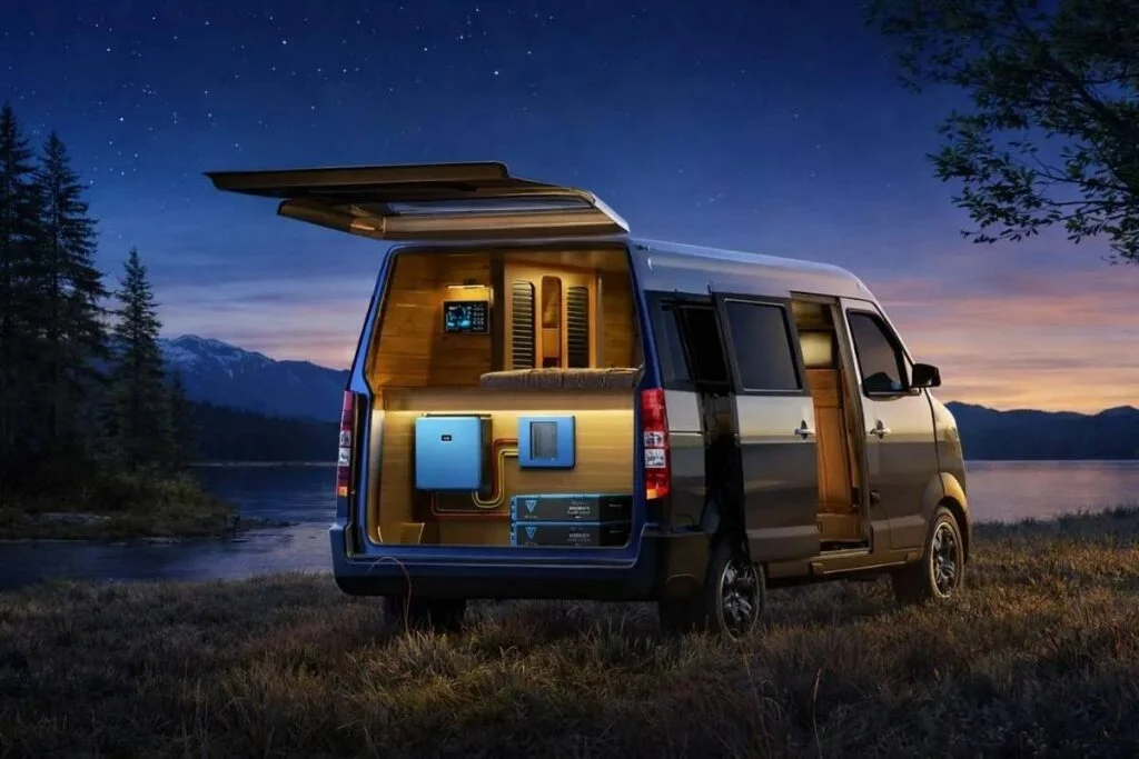 BLUETTI RV5 Power Hub en una caravana