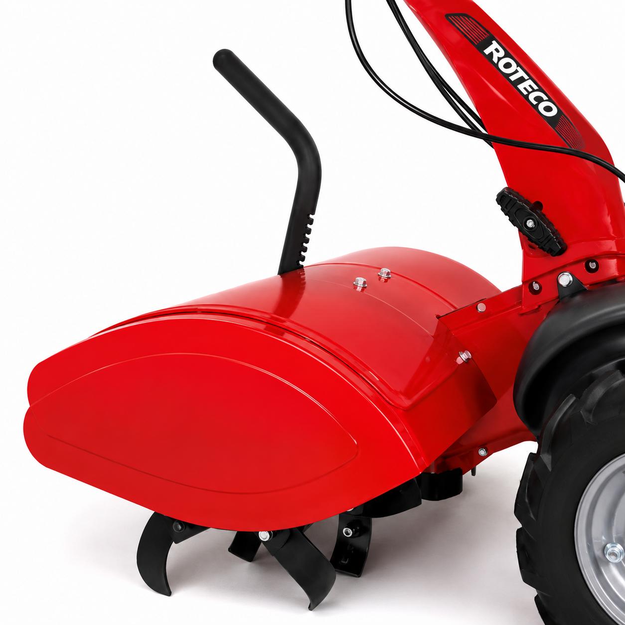 Movimiento de fresa regulable en altura del Motocultor Roteco Champion 7 HP
