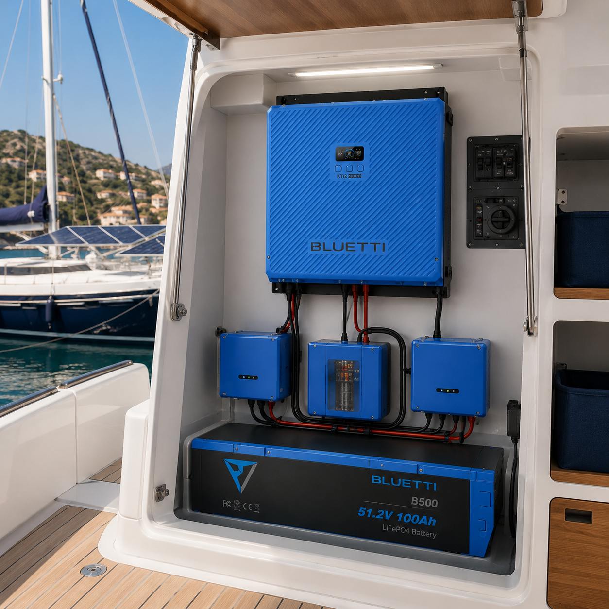 Bluetti Power Hub como ecosistema solar modular para barcos y yates