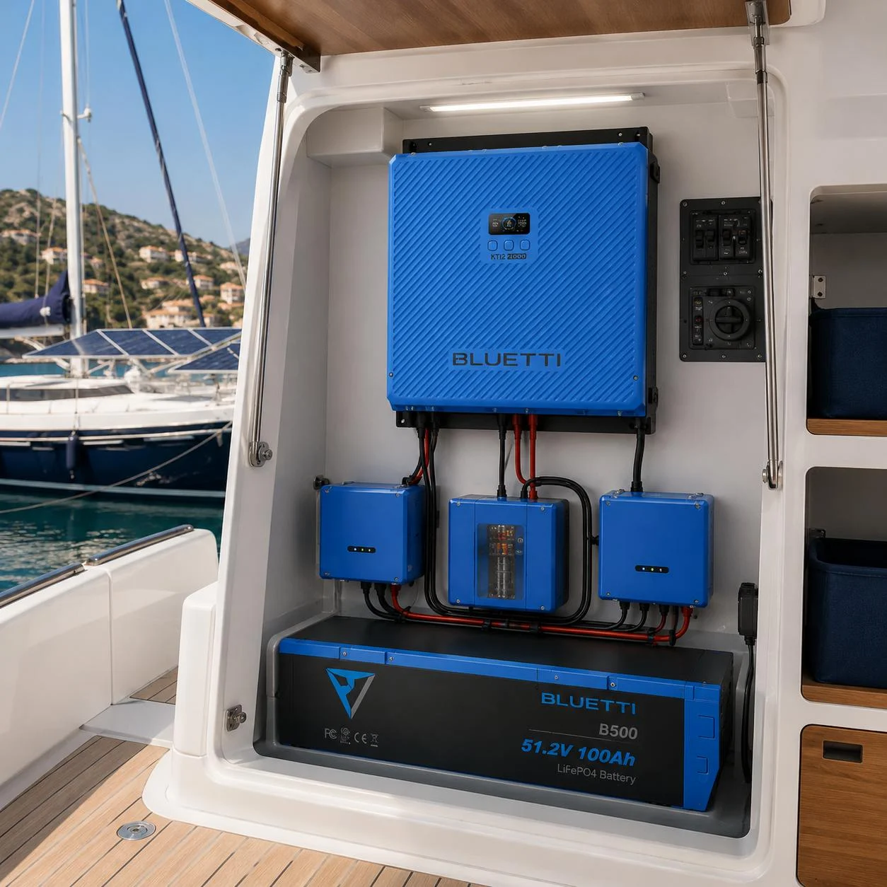 Bluetti Power Hub como ecosistema solar modular para barcos y yates