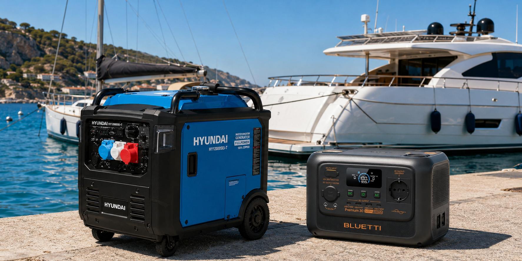 Generadores y estaciones de energía para barcos, veleros y yates