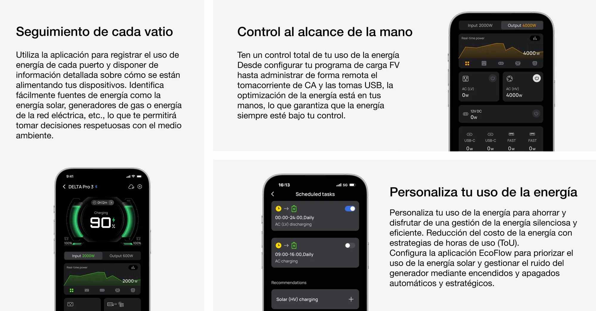 Control de la estación EcoFlow desde la app smartphone