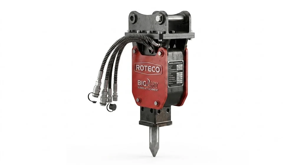Martillo hidráulico para excavadora Roteco Bigant
