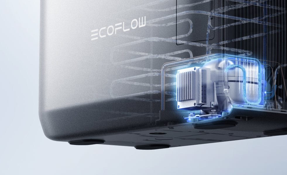 Compresor de cobre eficiente en la nevera EcoFlow Glacier 35L