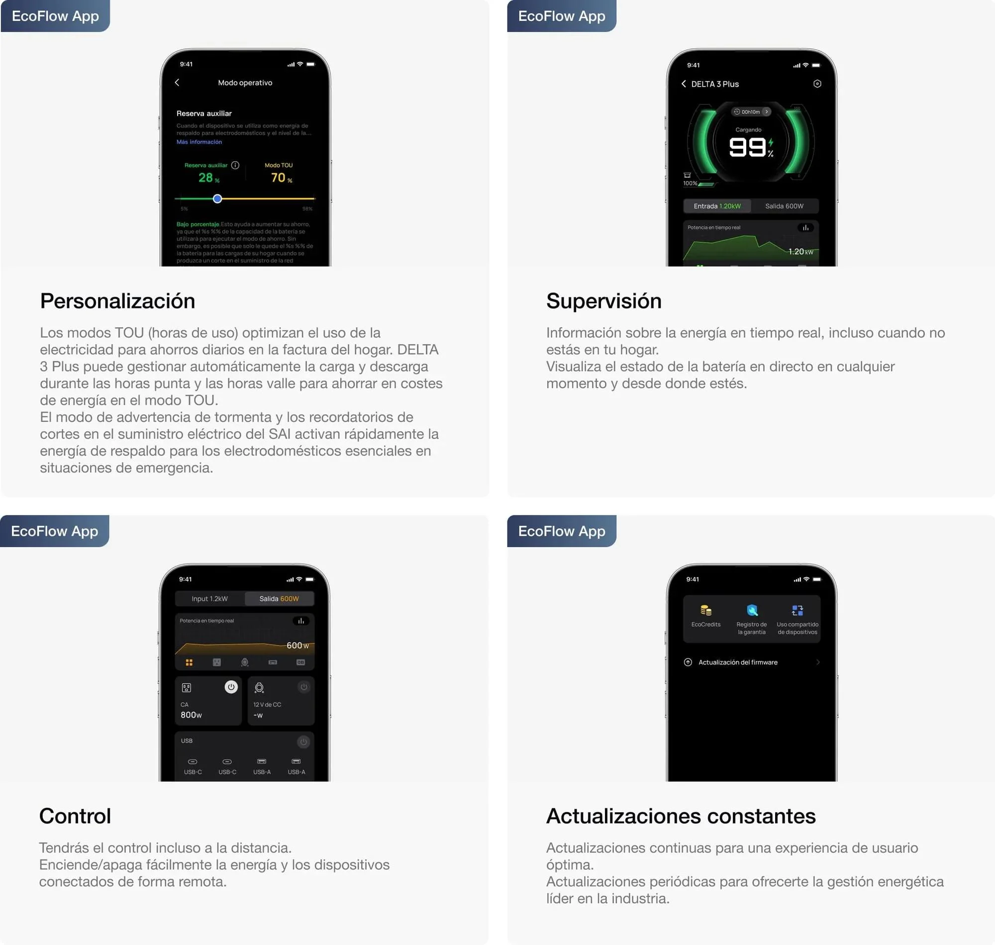 Aplicación de control remoto inteligente para EcoFlow DELTA 3
