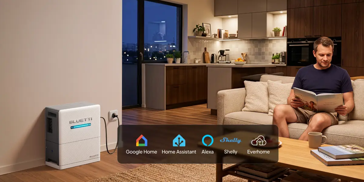 Bluetti Balco 260 compatible con Google Home, Alexa, Home Assistant, Shelly y Everhome