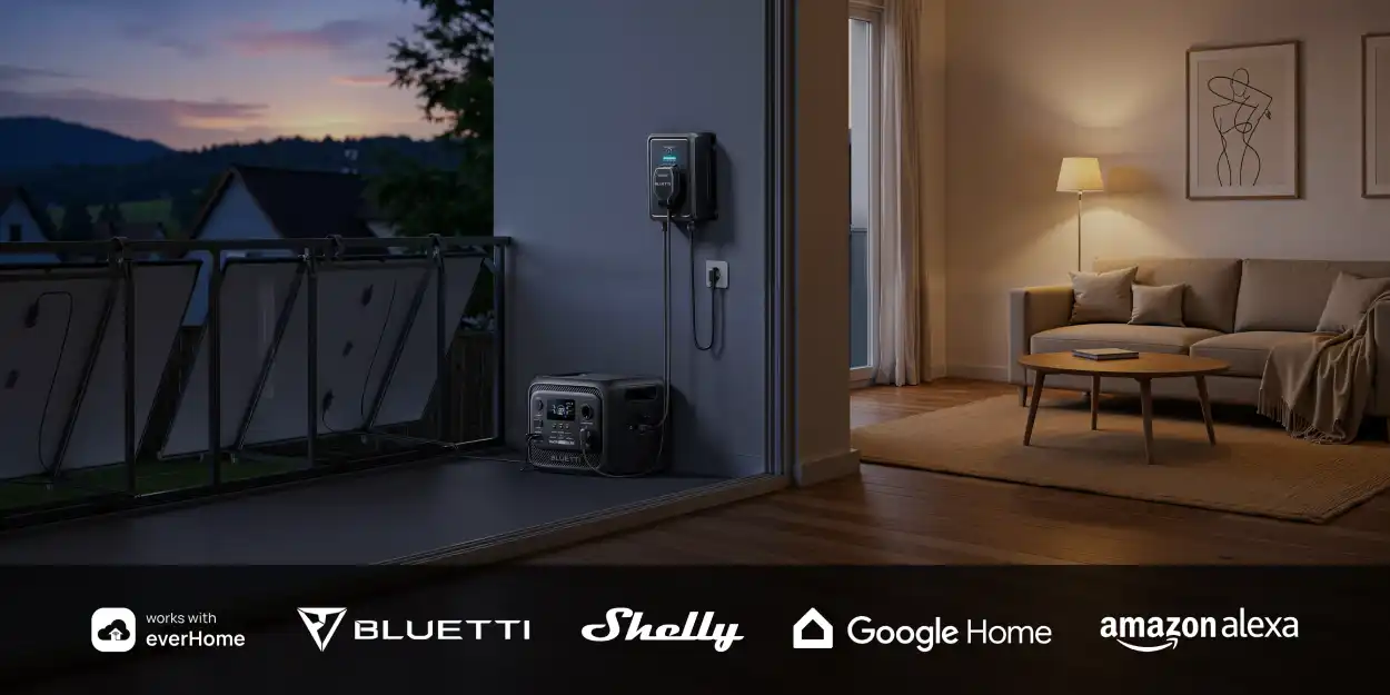 Bluetti Balco Transfer Hub conectado con contadores inteligentes, enchufes S1 y plataformas de hogar inteligente